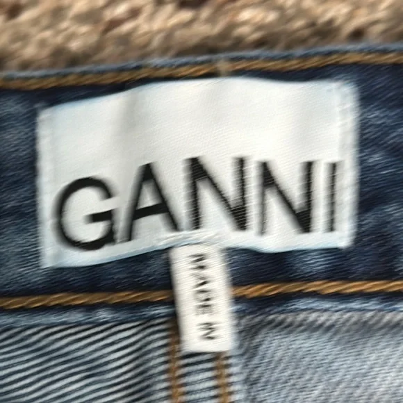 Ganni betzy cropped classic Blue Women's bootcut Jeans size 29W 32L